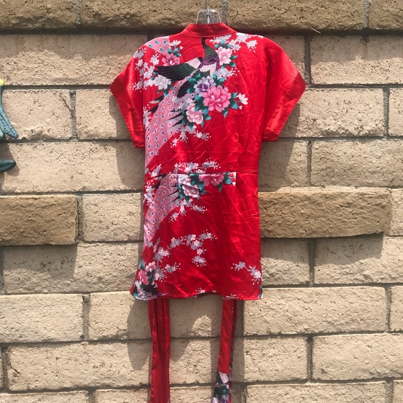 Japanese style tails top with long waist tyeback - Picture 2 of 5